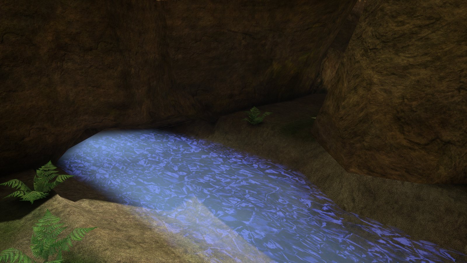 The creek under the overhangs (classic)