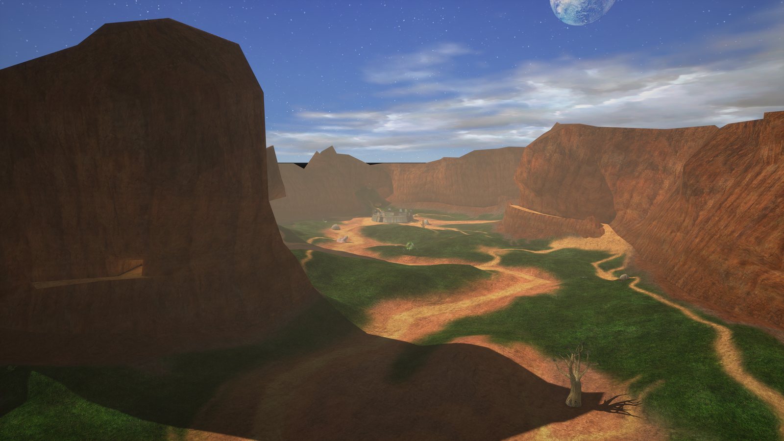 Blood Gulch from the cliff top (classic)