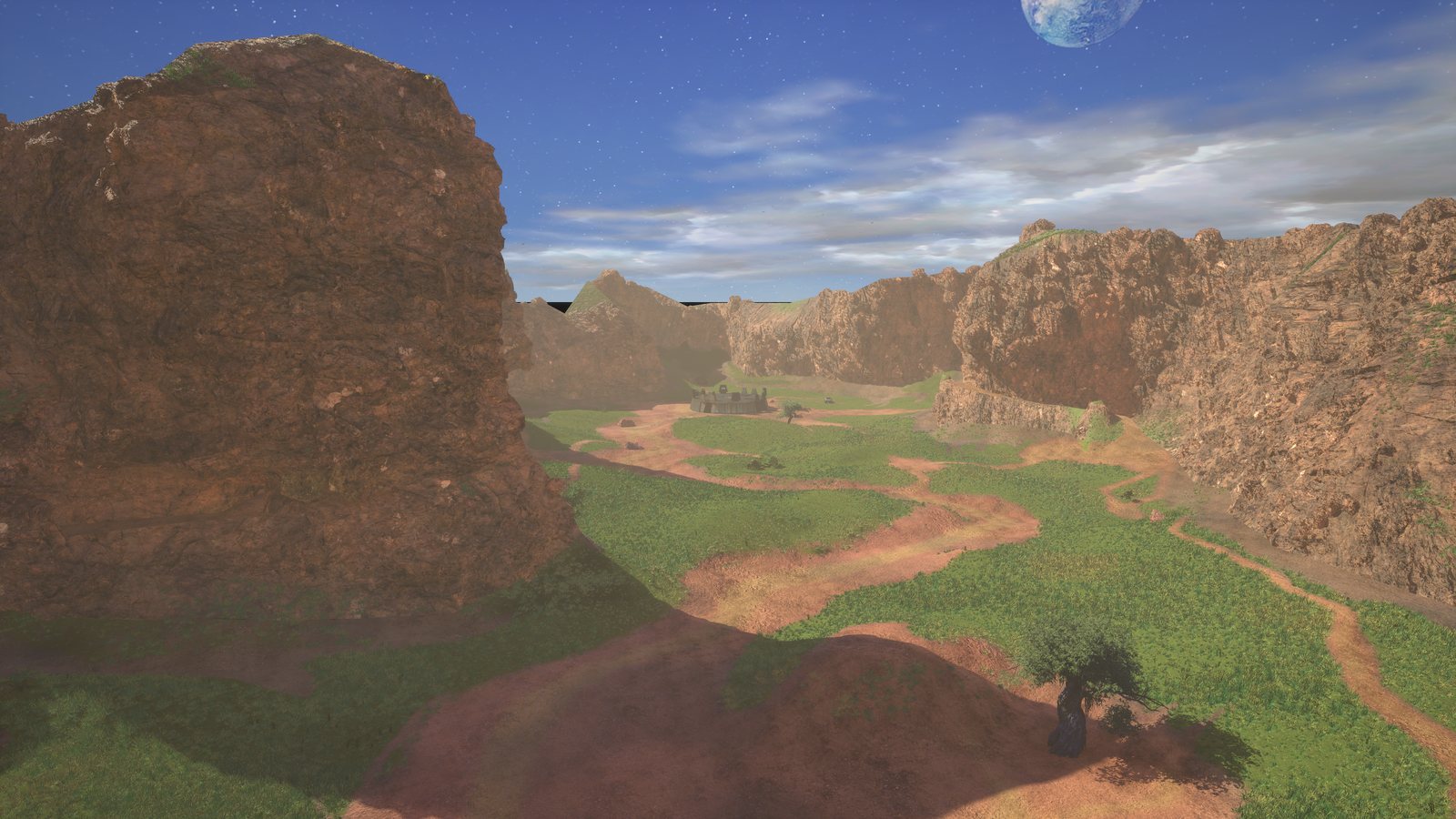 Blood Gulch from the cliff top (remastered)