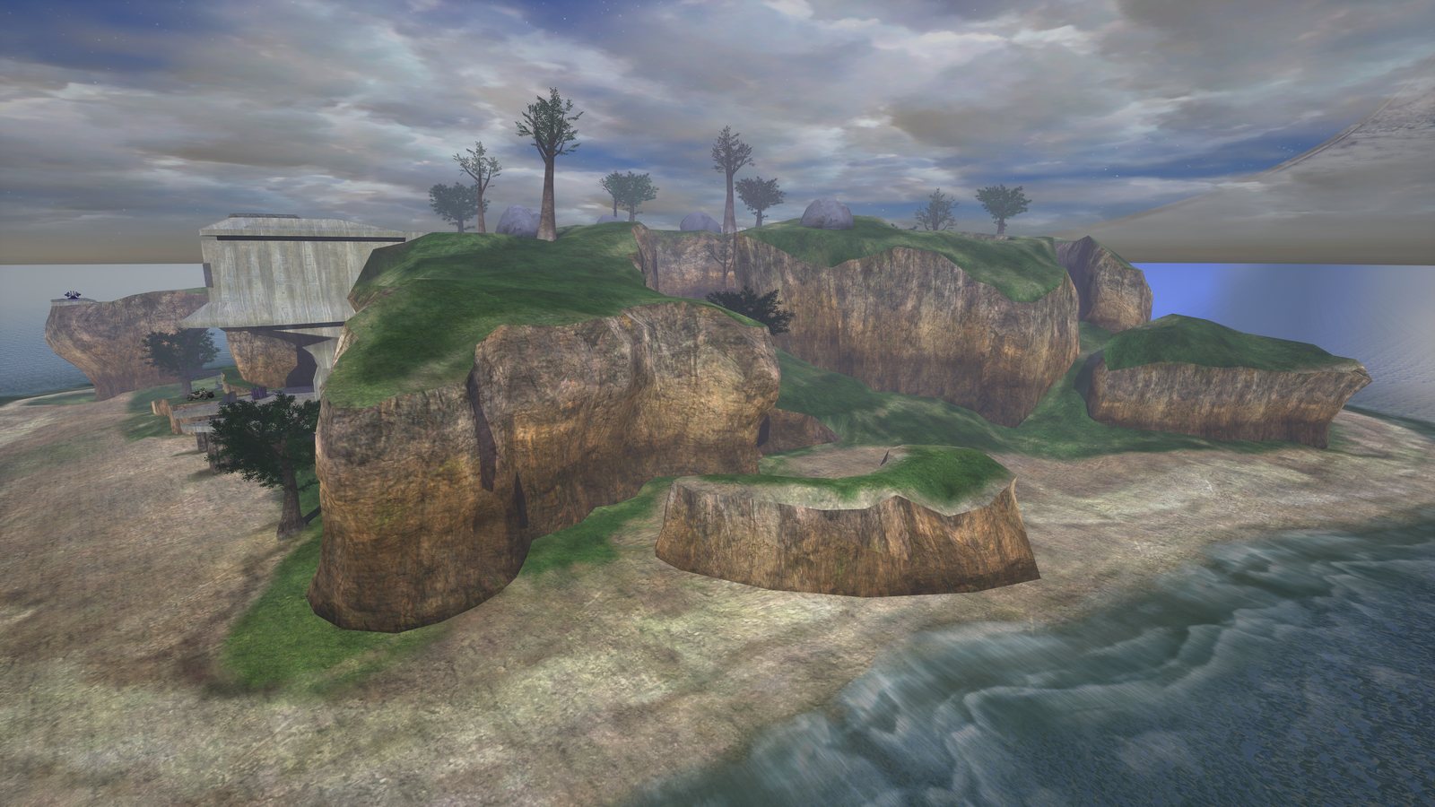 Death Island from above the bay (classic)