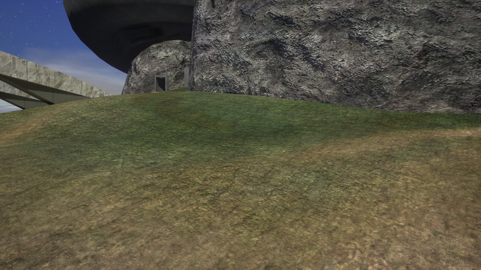 Grass against the cliff (classic)