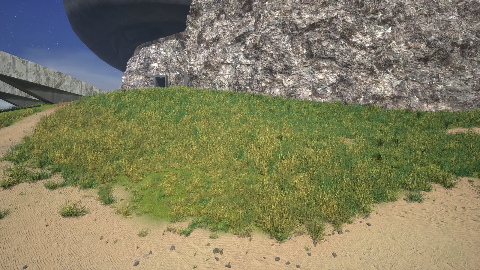 Grass against the cliff (remastered)