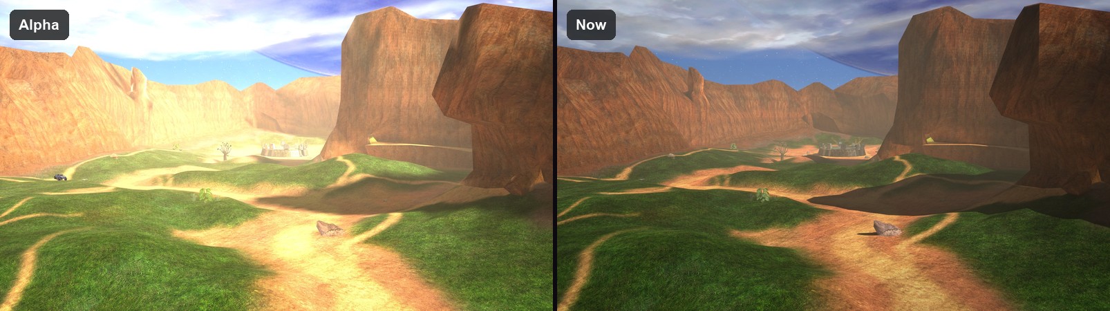 Blood Gulch, alpha and now
