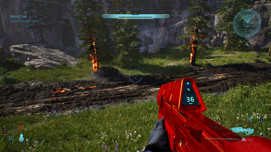 The assault rifle wearing a swapped albedo map